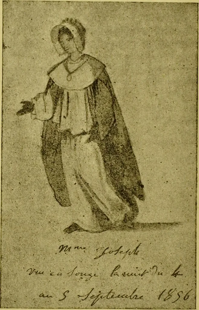 An illustration from La magie et l'hypnose : recueil de faits et d'expériences justifiant et prouvant les enseignements de l'occultisme / par Papus ; avec dessins de Ange Bossard, L. Bouchet, L. de Waldner et L. Delfosse., 1897, leaf 266