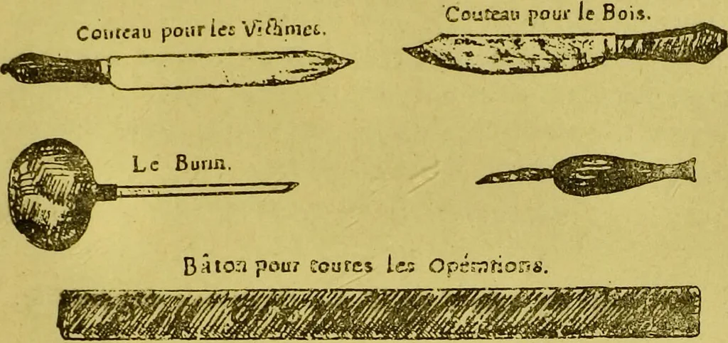 An illustration from La magie et l'hypnose : recueil de faits et d'expériences justifiant et prouvant les enseignements de l'occultisme / par Papus ; avec dessins de Ange Bossard, L. Bouchet, L. de Waldner et L. Delfosse., 1897, leaf 389