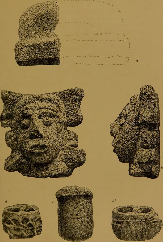 An illustration from Mexico to-day : a country with a great future, and a glance at the prehistoric remains and antiquities of the Montezumas / by Thomas Unett Brocklehurst ; with coloured plates and illustrations from sketches by the author., 1883, leaf 241