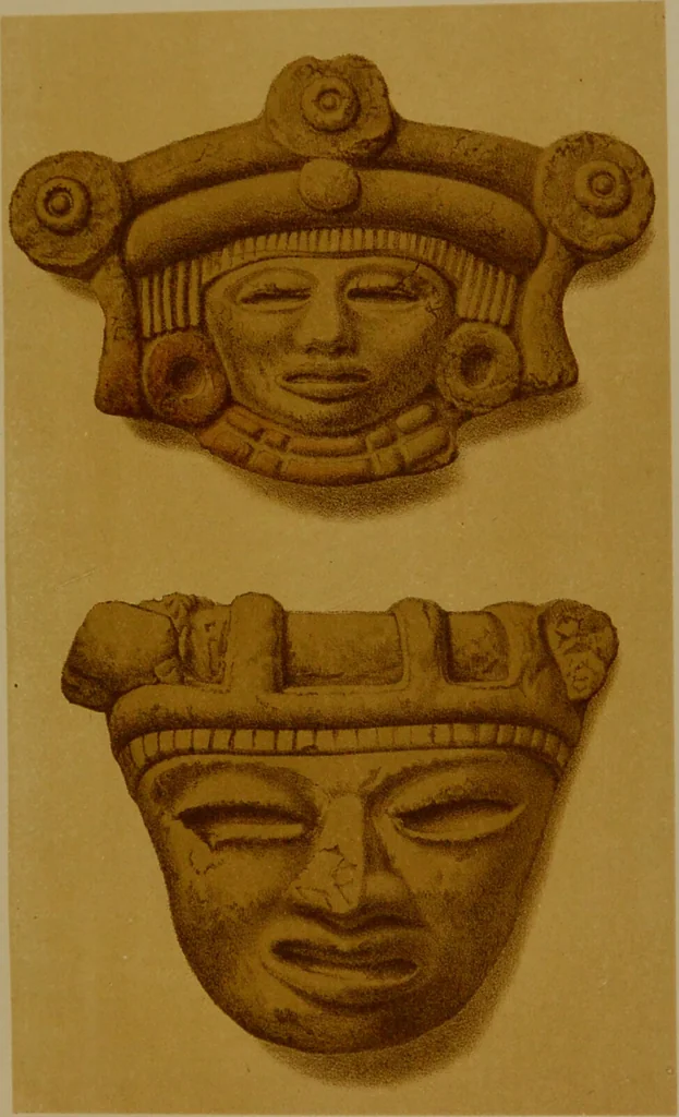 An illustration from Mexico to-day : a country with a great future, and a glance at the prehistoric remains and antiquities of the Montezumas / by Thomas Unett Brocklehurst ; with coloured plates and illustrations from sketches by the author., 1883, leaf 377