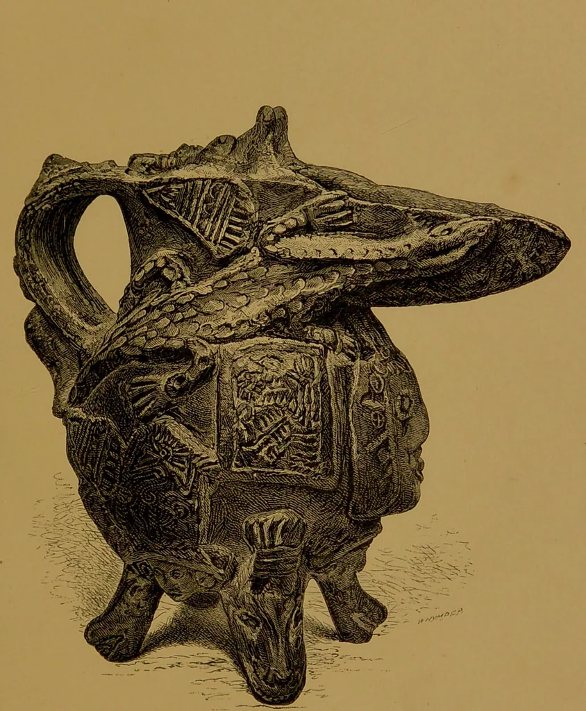 An illustration from Mexico to-day : a country with a great future, and a glance at the prehistoric remains and antiquities of the Montezumas / by Thomas Unett Brocklehurst ; with coloured plates and illustrations from sketches by the author., 1883, leaf 385
