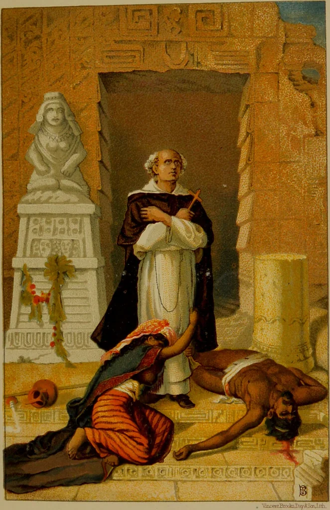 An illustration from Mexico to-day : a country with a great future, and a glance at the prehistoric remains and antiquities of the Montezumas / by Thomas Unett Brocklehurst ; with coloured plates and illustrations from sketches by the author., 1883, leaf 83