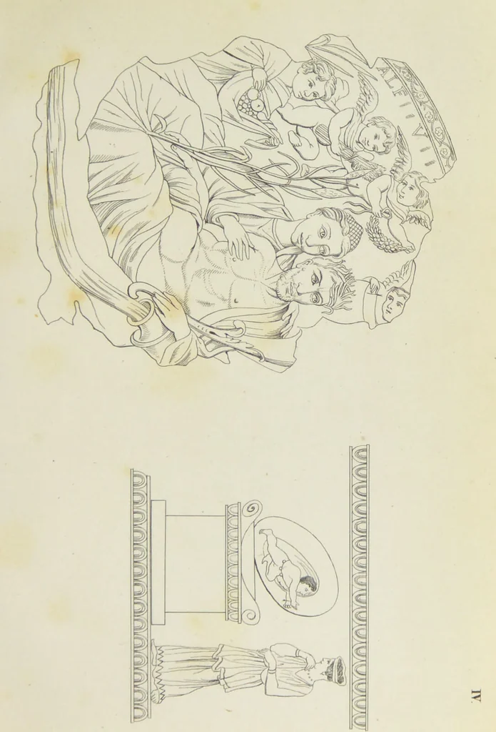 An illustration from Versuch über die Gräbersymbolik der Alten / von J. J. Bachofen; mit vier Steindrucktafeln., 1859, leaf 455