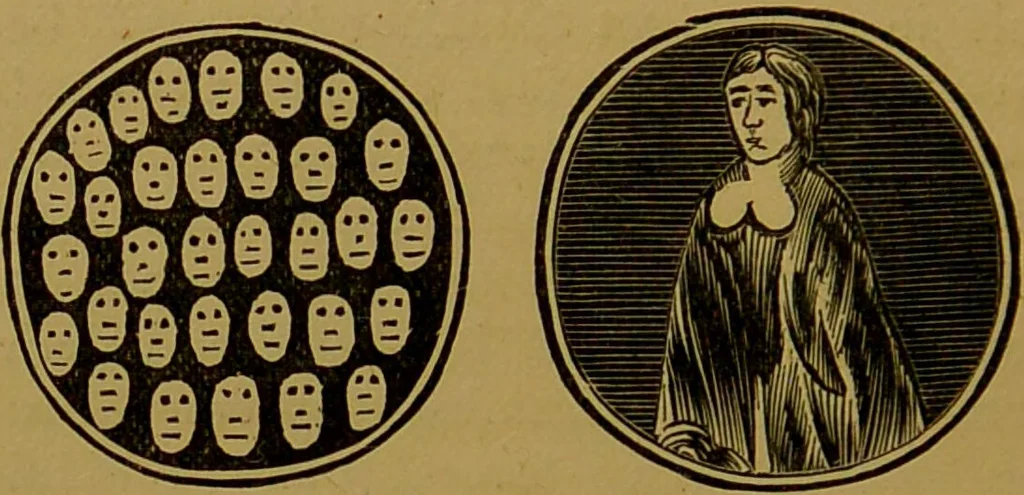 An illustration from Hocus pocus, or, The whole art of legerdemain in perfection : by which the meanest capacity may perform the whole art without a teacher together with the use of all the instruments belonging thereto to which is now added, abundance of new and rare inventions, the like never before in print, but much desired by many / written by Henry Dean., 1886, leaf 114