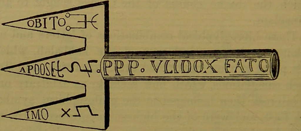 An illustration from Transcendental magic : its doctrine and ritual / by Eliphas Lévi [pseud.] ; a complete translation of "Dogme et rituel de la haute magie" with a biographical preface by Arthur Edward Waite., 1896, leaf 244