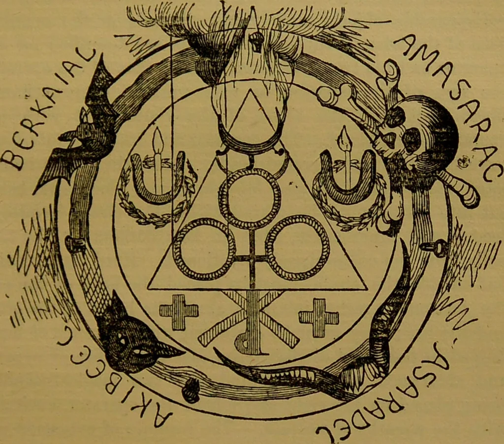 An illustration from Transcendental magic : its doctrine and ritual / by Eliphas Lévi [pseud.] ; a complete translation of "Dogme et rituel de la haute magie" with a biographical preface by Arthur Edward Waite., 1896, leaf 331
