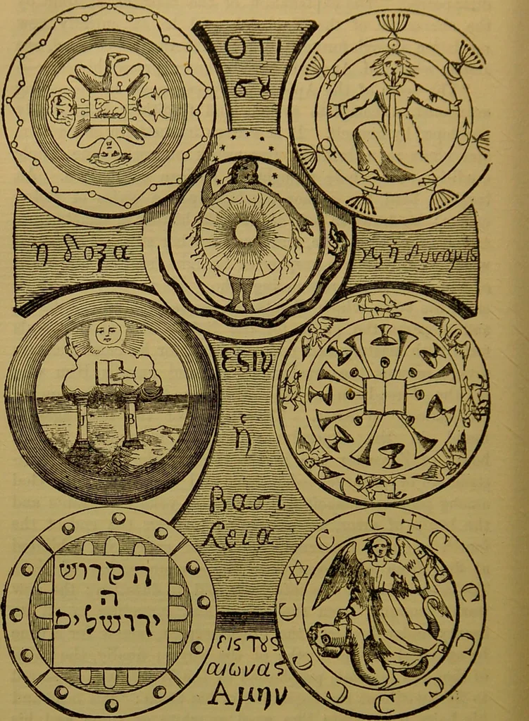 An illustration from Transcendental magic : its doctrine and ritual / by Eliphas Lévi [pseud.] ; a complete translation of "Dogme et rituel de la haute magie" with a biographical preface by Arthur Edward Waite., 1896, leaf 408