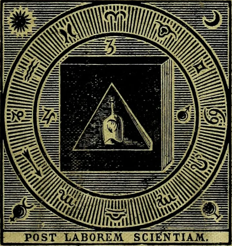 An illustration from L'or et la transmutation des métaux / par G. Théodore Tiffereau ; mémoires et conférences précédés de Paracelse et l'alchimie au XVIe siècle / par M. Franck., 1889, leaf 1