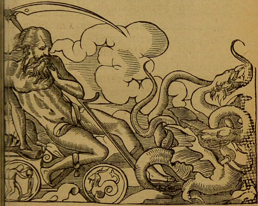 An illustration from Les secrets merveilleux de la magie naturelle du petit Albert : tirés de l'ouvrage latin intitulé: Alberti Parvi Lucii, Libellus de mirabilibus naturae arcanis, et d'autres ecrivains philosophes. Enrichis de figures mystérieuses, d'astrologie, physionomie, etc., etc., 1868, leaf 95