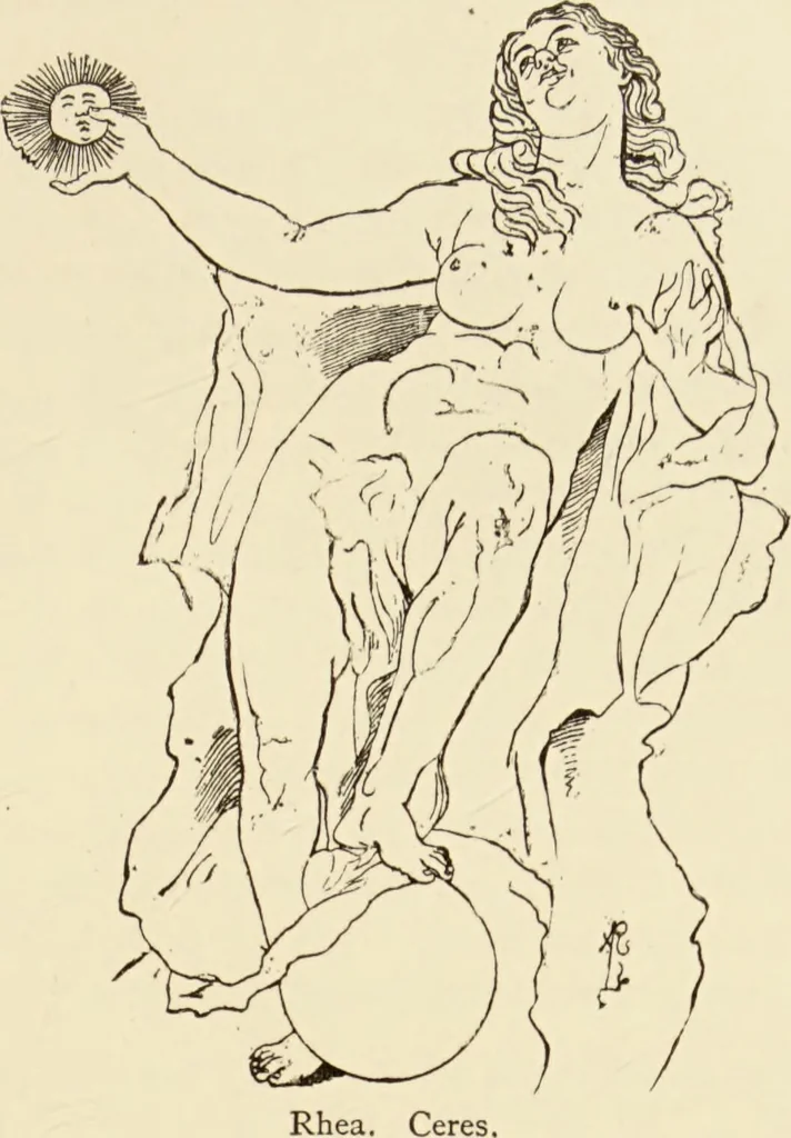 An illustration from The symbolical language of ancient art and mythology : an inquiry / by Richard Payne Knight., 1892, leaf 105