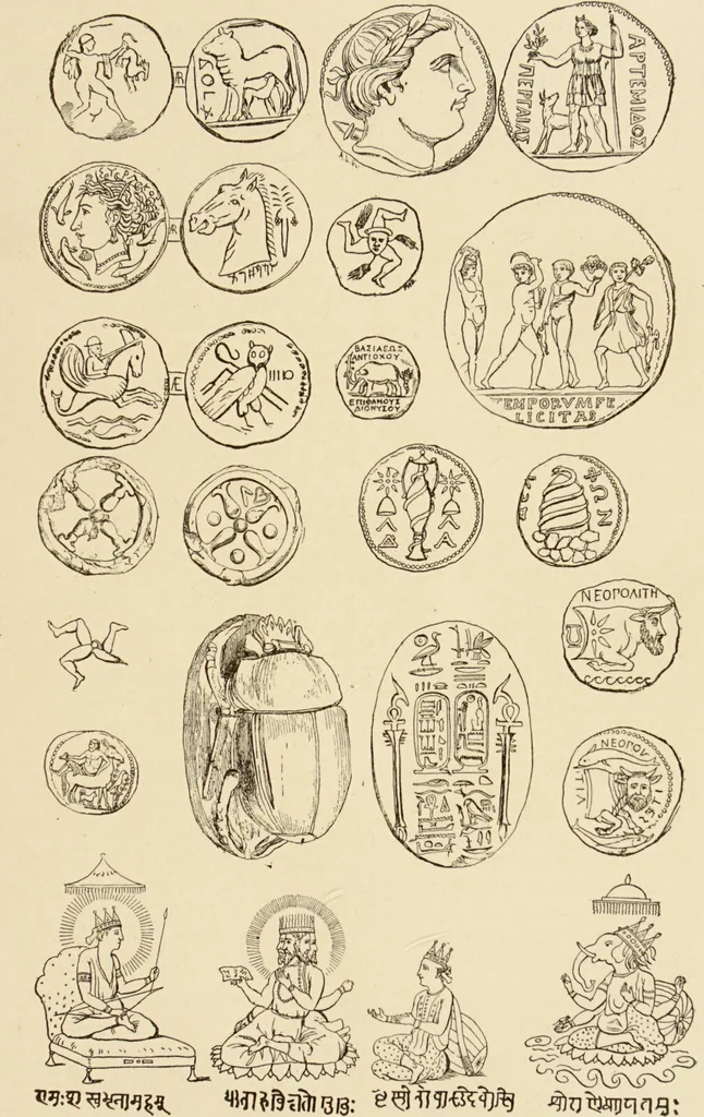 An illustration from The symbolical language of ancient art and mythology : an inquiry / by Richard Payne Knight., 1892, leaf 221