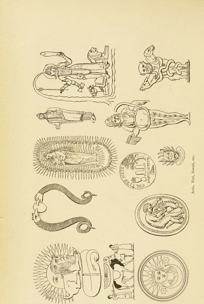 An illustration from The symbolical language of ancient art and mythology : an inquiry / by Richard Payne Knight., 1892, leaf 56