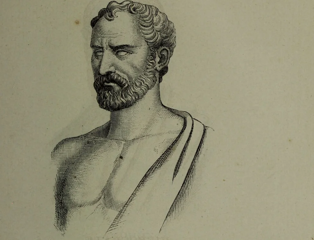 An illustration from La tête humaine : études de phrénologie et de physiognomonie appliquées aux personnages célèbres de l'antiquité et des temps modernes : avec 75 figures intercalées dans le texte / par Charles Rouvin., 1877, leaf 129