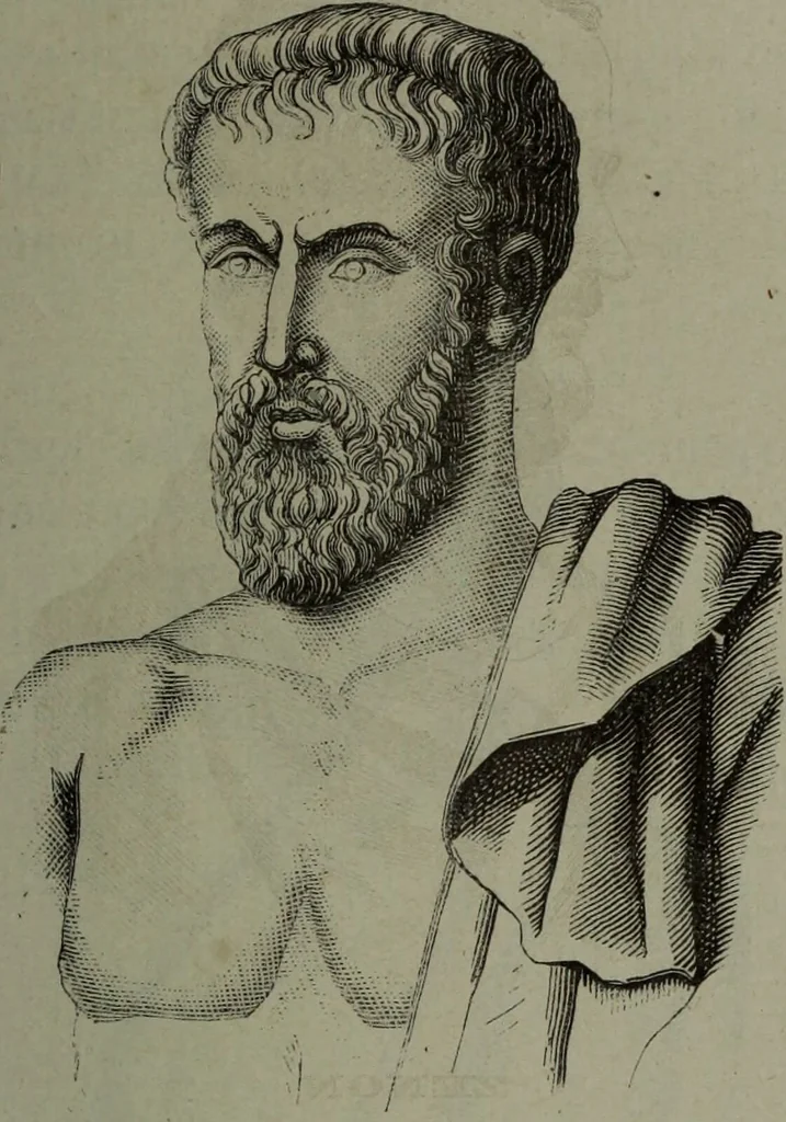 An illustration from La tête humaine : études de phrénologie et de physiognomonie appliquées aux personnages célèbres de l'antiquité et des temps modernes : avec 75 figures intercalées dans le texte / par Charles Rouvin., 1877, leaf 131