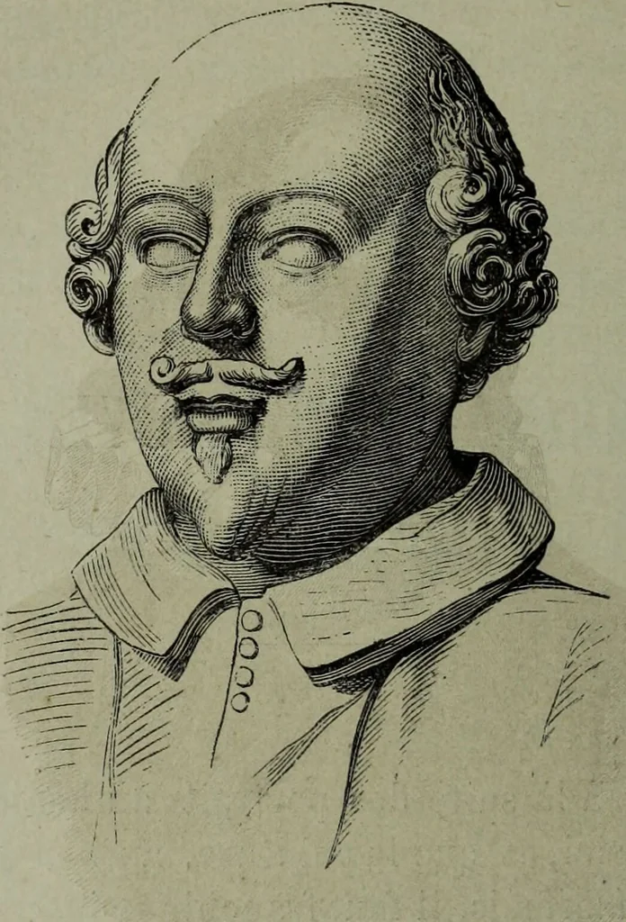 An illustration from La tête humaine : études de phrénologie et de physiognomonie appliquées aux personnages célèbres de l'antiquité et des temps modernes : avec 75 figures intercalées dans le texte / par Charles Rouvin., 1877, leaf 144