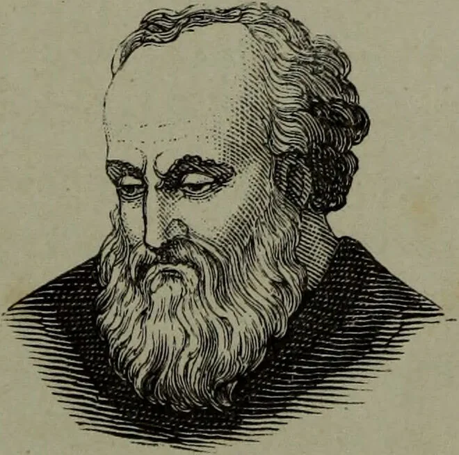 An illustration from La tête humaine : études de phrénologie et de physiognomonie appliquées aux personnages célèbres de l'antiquité et des temps modernes : avec 75 figures intercalées dans le texte / par Charles Rouvin., 1877, leaf 25