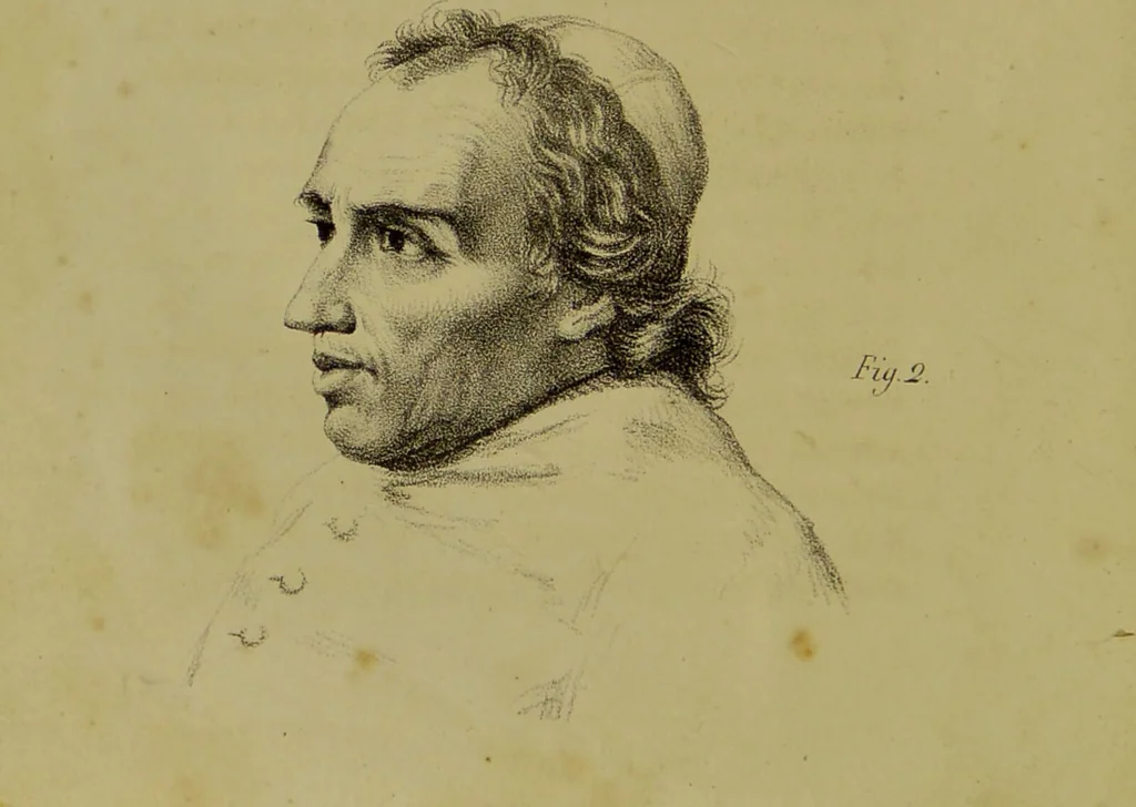 An illustration from Phrenology, in connexion with the study of physiognomy / by G. Spurzheim., 1826, leaf 134