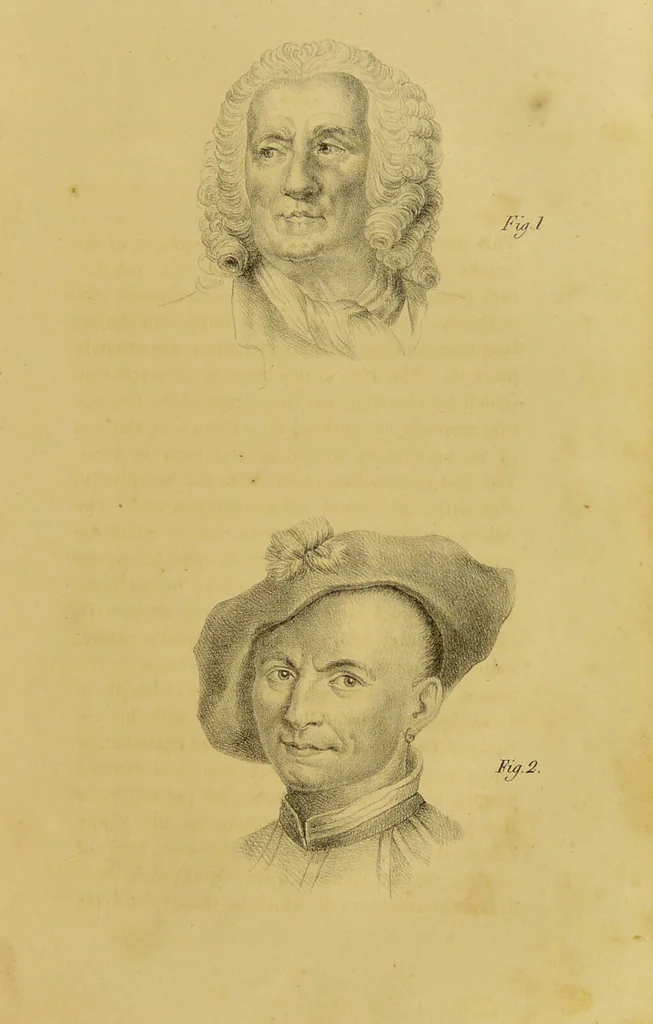 An illustration from Phrenology, in connexion with the study of physiognomy / by G. Spurzheim., 1826, leaf 215