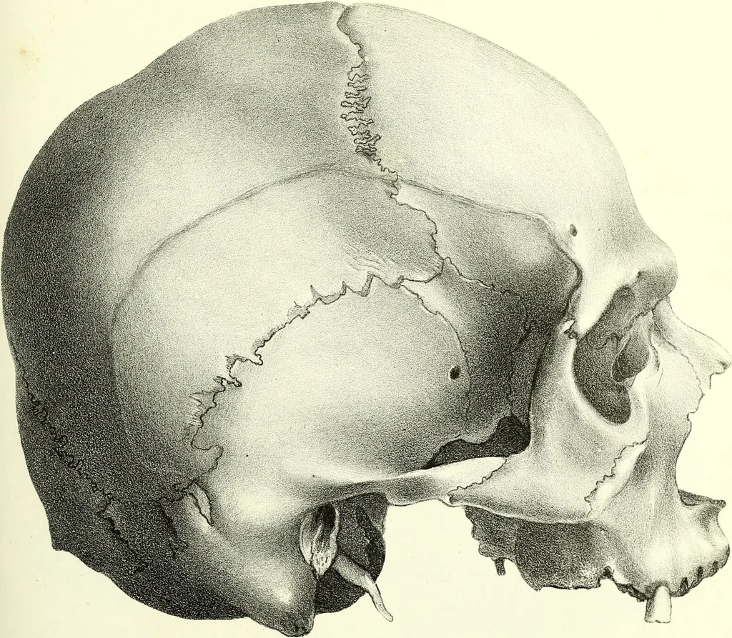 An illustration from Crania americana or, A comparative view of the skulls of various aboriginal nations of North and South America : to which is prefixed an essay on the varities of the human species / by Samuel George Morton., 1839, leaf 341