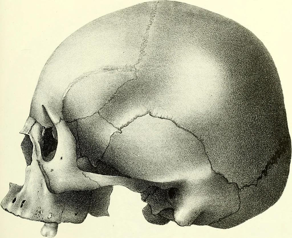 An illustration from Crania americana or, A comparative view of the skulls of various aboriginal nations of North and South America : to which is prefixed an essay on the varities of the human species / by Samuel George Morton., 1839, leaf 449
