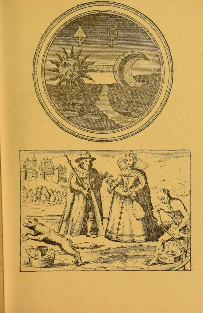 An illustration from Théories & symboles des alchimistes : le grand-oeuvre : suivi d'un essai sur la bibliographie alchimique due XIXe sìecle., 1891, leaf 101