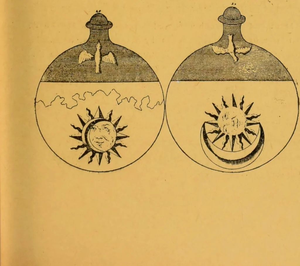 An illustration from Théories & symboles des alchimistes : le grand-oeuvre : suivi d'un essai sur la bibliographie alchimique due XIXe sìecle., 1891, leaf 129