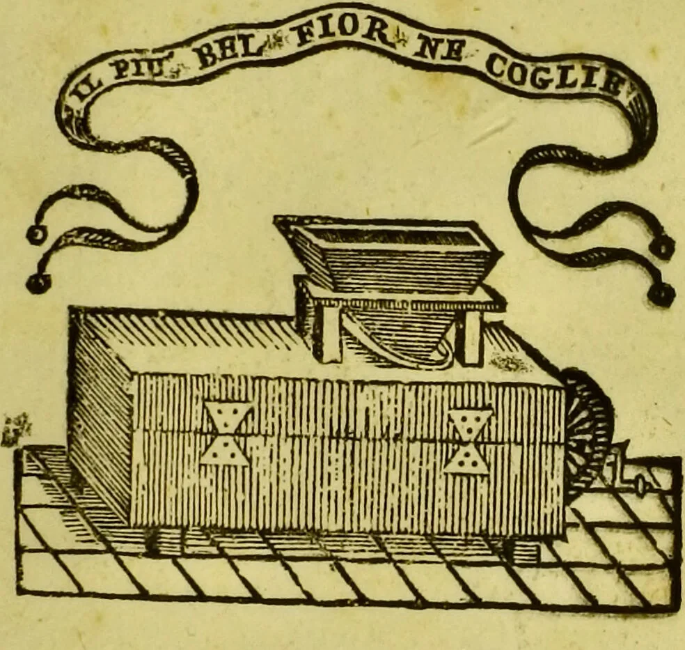 An illustration from Questione sull' alchimia / di Benedetto Varchi., 1827, leaf 7