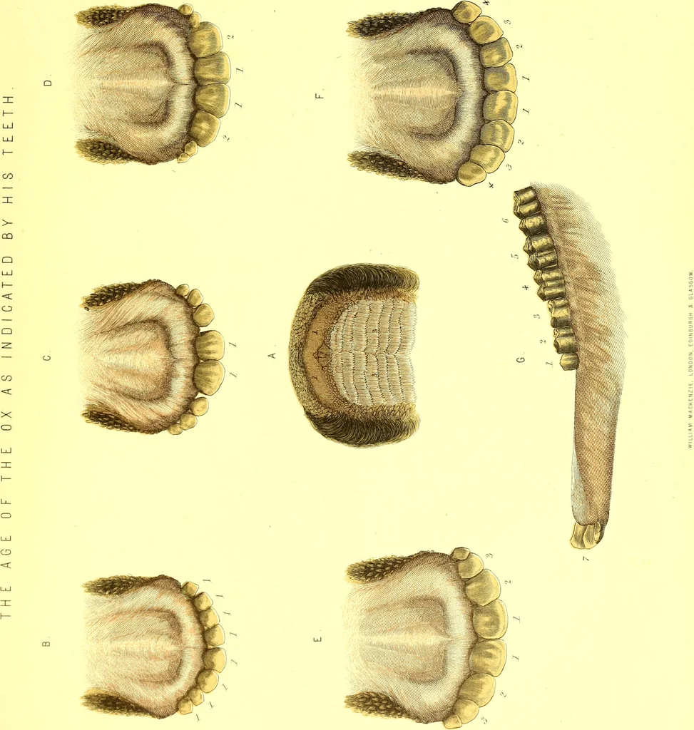 An illustration from Modern practical farriery : a complete guide to all that relates to the horse; its history, varieties, and uses, breaking, training, feeding, stabling, and grooming, how to buy, keep and treat a horse in health and disease ... forming a complete system of the veterinary art, as a present practised at the Royal Veterinary College, London / by W.J. Miles ... with numerous illustrations and a series of anatomical plates, engraved from the original drawings from nature, by Benjamin Herring. To which is added an essay on the diseases and management of cattle, sheep, and pigs / by J.I. Lupton., 1885, leaf 629