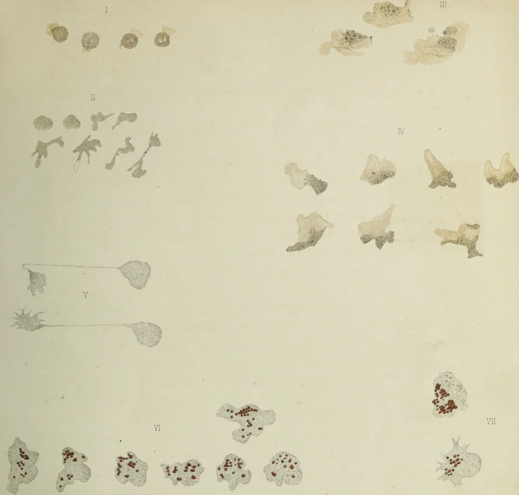 An illustration from Atlas of histology / by E. Klein and E. Noble Smith., 1880, leaf 19