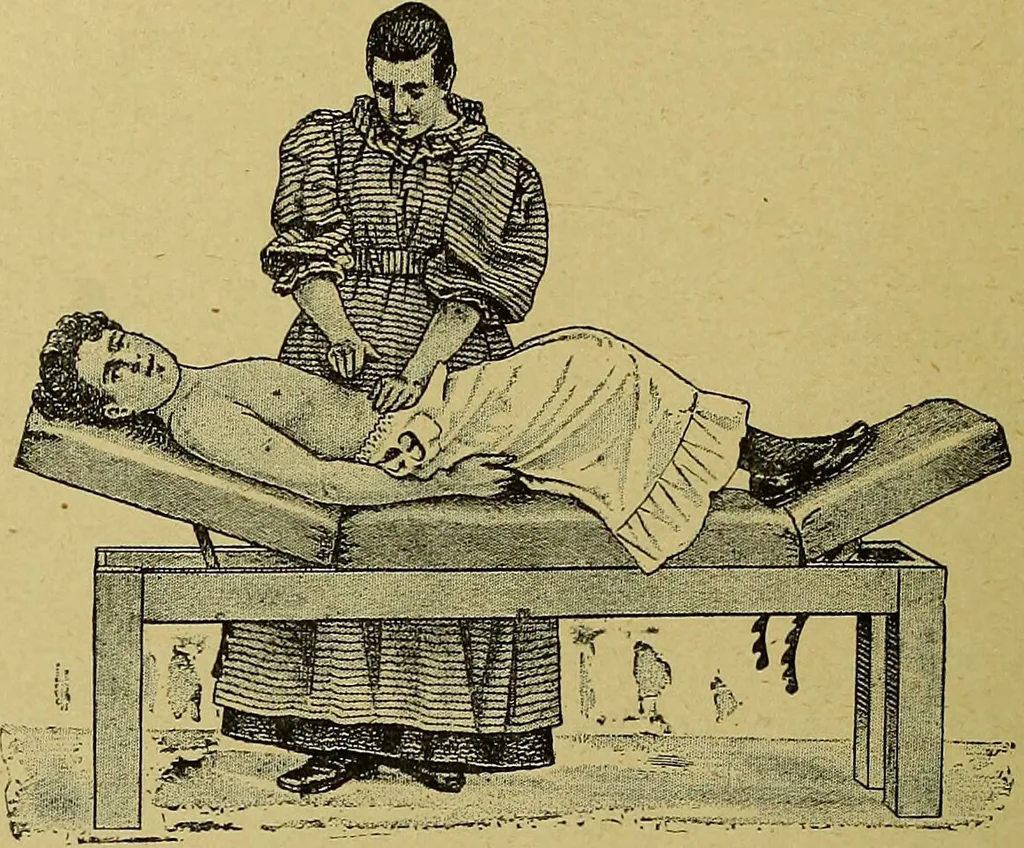 An illustration from La nuova medicina natural : trattato d'insegnamento e di consultazione sul metodo di curare e di guarire le malattie seguendo le leggi di natura / di F.E. Bilz., 1895, leaf 384