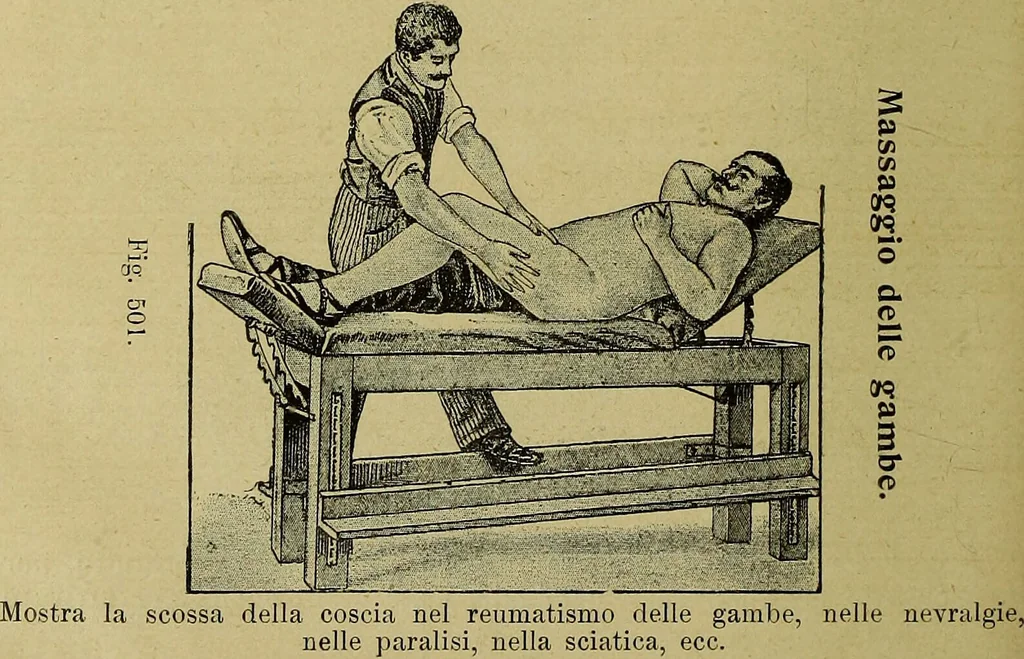 An illustration from La nuova medicina natural : trattato d'insegnamento e di consultazione sul metodo di curare e di guarire le malattie seguendo le leggi di natura / di F.E. Bilz., 1895, leaf 386