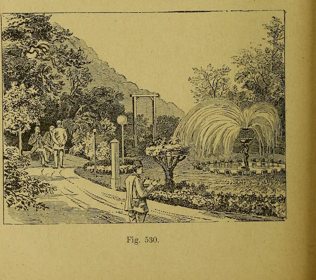 An illustration from La nuova medicina natural : trattato d'insegnamento e di consultazione sul metodo di curare e di guarire le malattie seguendo le leggi di natura / di F.E. Bilz., 1895, leaf 408