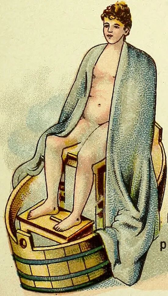 An illustration from La nuova medicina natural : trattato d'insegnamento e di consultazione sul metodo di curare e di guarire le malattie seguendo le leggi di natura / di F.E. Bilz., 1895, leaf 61