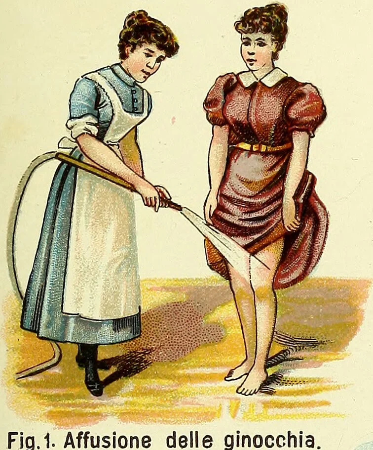 An illustration from La nuova medicina natural : trattato d'insegnamento e di consultazione sul metodo di curare e di guarire le malattie seguendo le leggi di natura / di F.E. Bilz., 1895, leaf 73