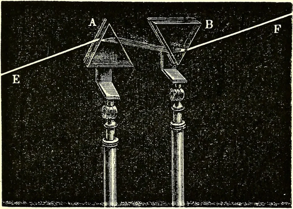 An illustration from Spectrum analysis in its application to terrestrial substances, and the physical constitution of the heavenly bodies / familiarly explained by H. Schellen ; translated from the second enlarged and revised German edition by Jane and Caroline Lassell ; edited with notes by William Huggins ; with numerous woodcuts and coloured plates, and Ångström's and Kirchhoff's maps., 1872, leaf 143