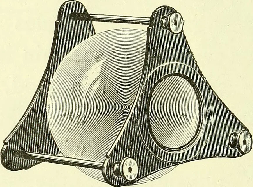 An illustration from Spectrum analysis in its application to terrestrial substances, and the physical constitution of the heavenly bodies / familiarly explained by H. Schellen ; translated from the second enlarged and revised German edition by Jane and Caroline Lassell ; edited with notes by William Huggins ; with numerous woodcuts and coloured plates, and Ångström's and Kirchhoff's maps., 1872, leaf 230