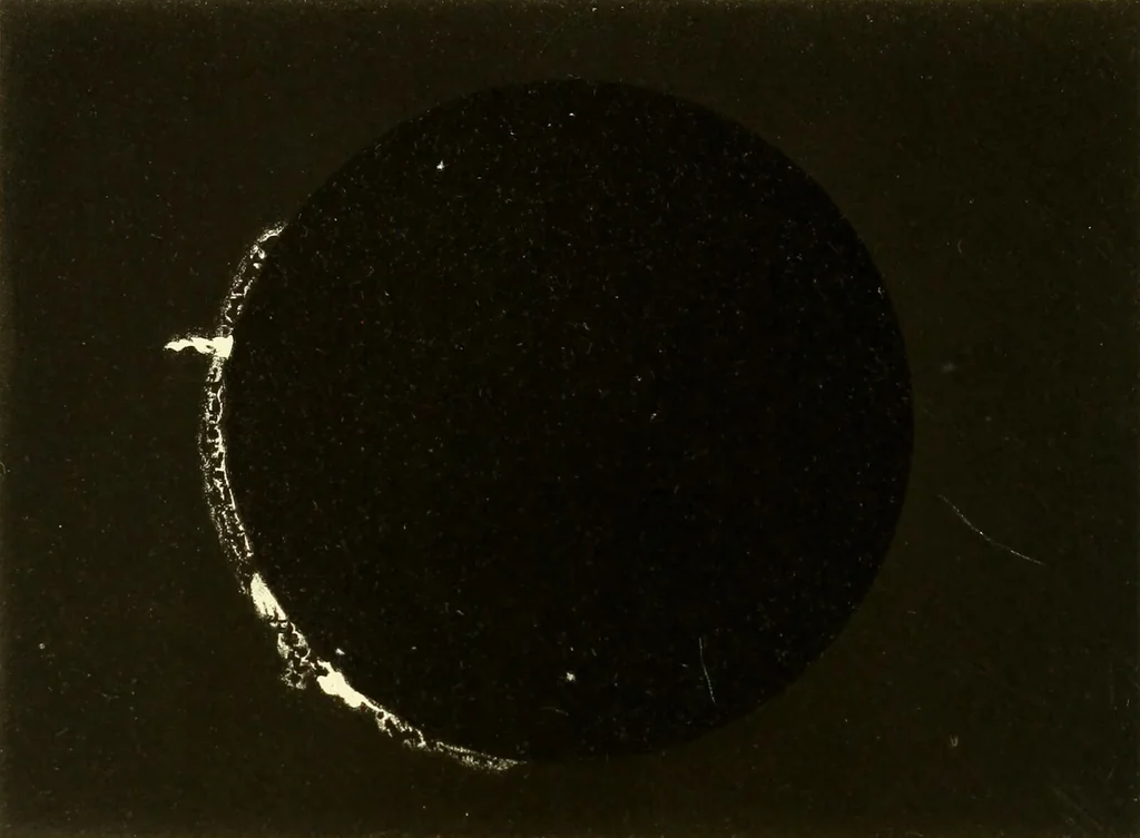 An illustration from Spectrum analysis in its application to terrestrial substances, and the physical constitution of the heavenly bodies / familiarly explained by H. Schellen ; translated from the second enlarged and revised German edition by Jane and Caroline Lassell ; edited with notes by William Huggins ; with numerous woodcuts and coloured plates, and Ångström's and Kirchhoff's maps., 1872, leaf 372