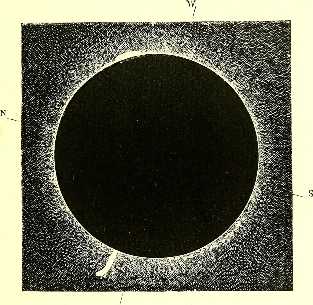 An illustration from Spectrum analysis in its application to terrestrial substances, and the physical constitution of the heavenly bodies / familiarly explained by H. Schellen ; translated from the second enlarged and revised German edition by Jane and Caroline Lassell ; edited with notes by William Huggins ; with numerous woodcuts and coloured plates, and Ångström's and Kirchhoff's maps., 1872, leaf 379