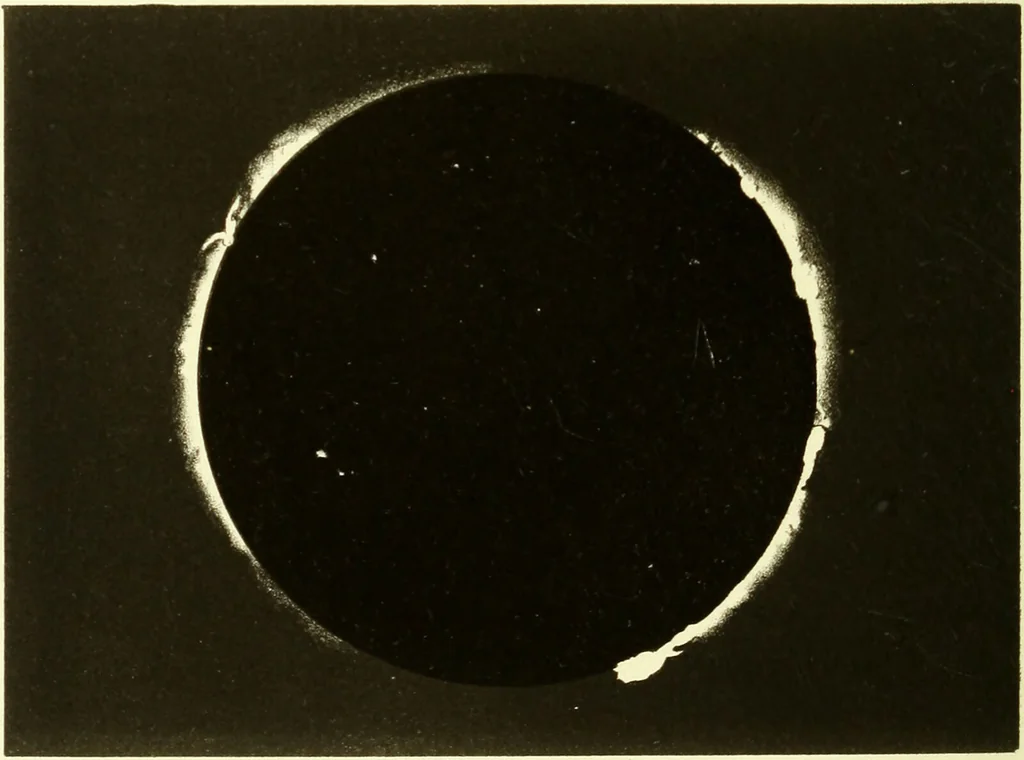 An illustration from Spectrum analysis in its application to terrestrial substances, and the physical constitution of the heavenly bodies / familiarly explained by H. Schellen ; translated from the second enlarged and revised German edition by Jane and Caroline Lassell ; edited with notes by William Huggins ; with numerous woodcuts and coloured plates, and Ångström's and Kirchhoff's maps., 1872, leaf 390