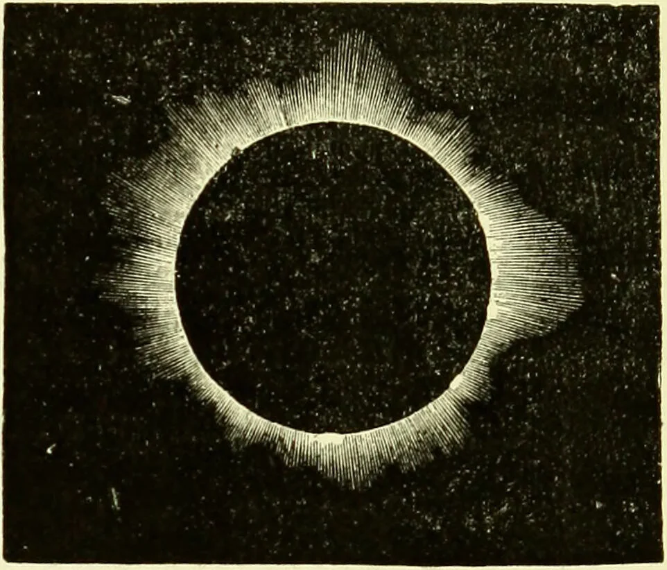 An illustration from Spectrum analysis in its application to terrestrial substances, and the physical constitution of the heavenly bodies / familiarly explained by H. Schellen ; translated from the second enlarged and revised German edition by Jane and Caroline Lassell ; edited with notes by William Huggins ; with numerous woodcuts and coloured plates, and Ångström's and Kirchhoff's maps., 1872, leaf 396
