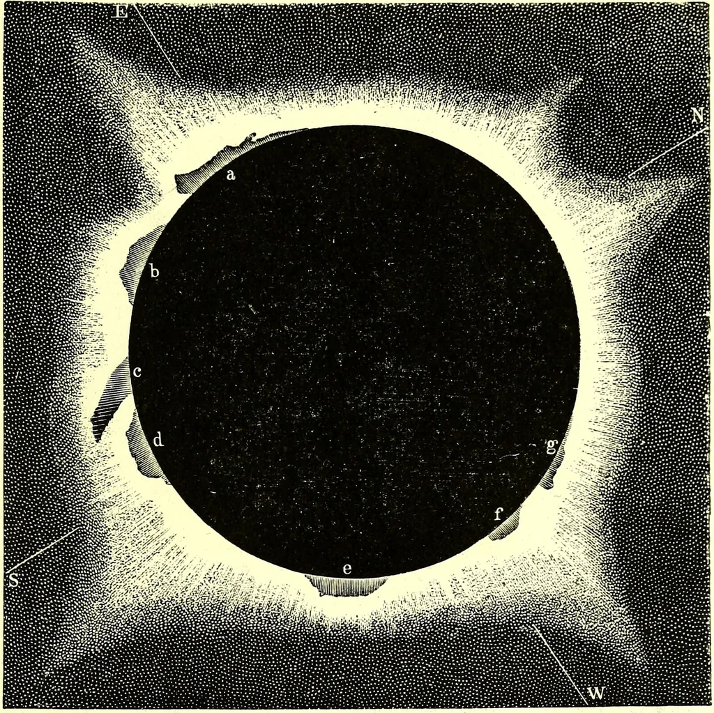An illustration from Spectrum analysis in its application to terrestrial substances, and the physical constitution of the heavenly bodies / familiarly explained by H. Schellen ; translated from the second enlarged and revised German edition by Jane and Caroline Lassell ; edited with notes by William Huggins ; with numerous woodcuts and coloured plates, and Ångström's and Kirchhoff's maps., 1872, leaf 397