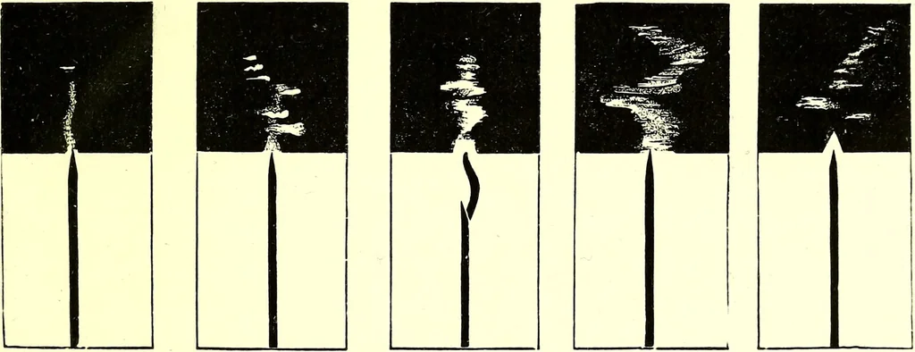 An illustration from Spectrum analysis in its application to terrestrial substances, and the physical constitution of the heavenly bodies / familiarly explained by H. Schellen ; translated from the second enlarged and revised German edition by Jane and Caroline Lassell ; edited with notes by William Huggins ; with numerous woodcuts and coloured plates, and Ångström's and Kirchhoff's maps., 1872, leaf 497