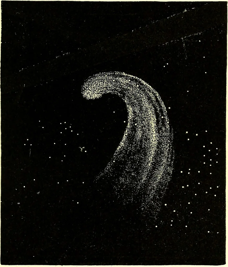 An illustration from Spectrum analysis in its application to terrestrial substances, and the physical constitution of the heavenly bodies / familiarly explained by H. Schellen ; translated from the second enlarged and revised German edition by Jane and Caroline Lassell ; edited with notes by William Huggins ; with numerous woodcuts and coloured plates, and Ångström's and Kirchhoff's maps., 1872, leaf 601