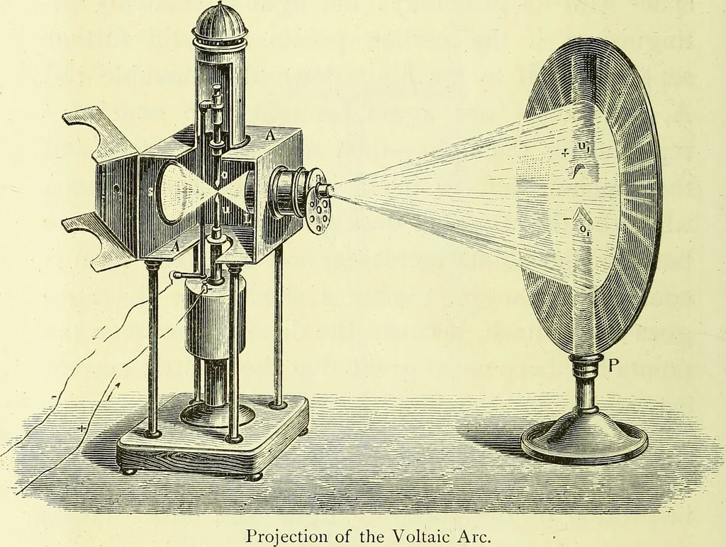 An illustration from Spectrum analysis in its application to terrestrial substances, and the physical constitution of the heavenly bodies / familiarly explained by H. Schellen ; translated from the second enlarged and revised German edition by Jane and Caroline Lassell ; edited with notes by William Huggins ; with numerous woodcuts and coloured plates, and Ångström's and Kirchhoff's maps., 1872, leaf 72