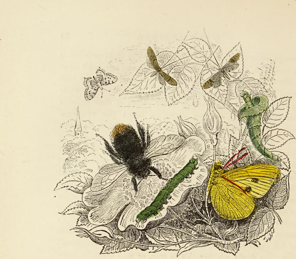 An illustration from Episodes of insect life / by Acheta Domestica, [pseud.] ;edited and revised by J.G. Wood., 1879, leaf 100