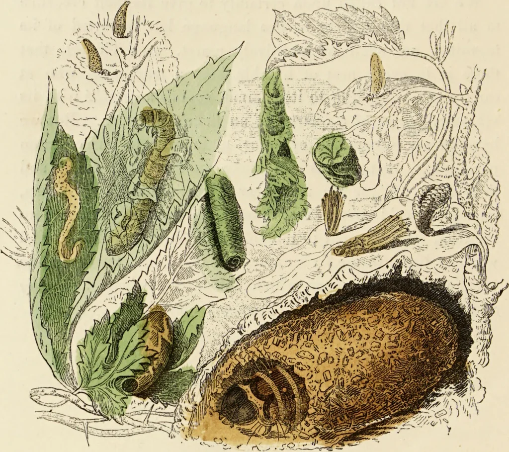 An illustration from Episodes of insect life / by Acheta Domestica, [pseud.] ;edited and revised by J.G. Wood., 1879, leaf 258