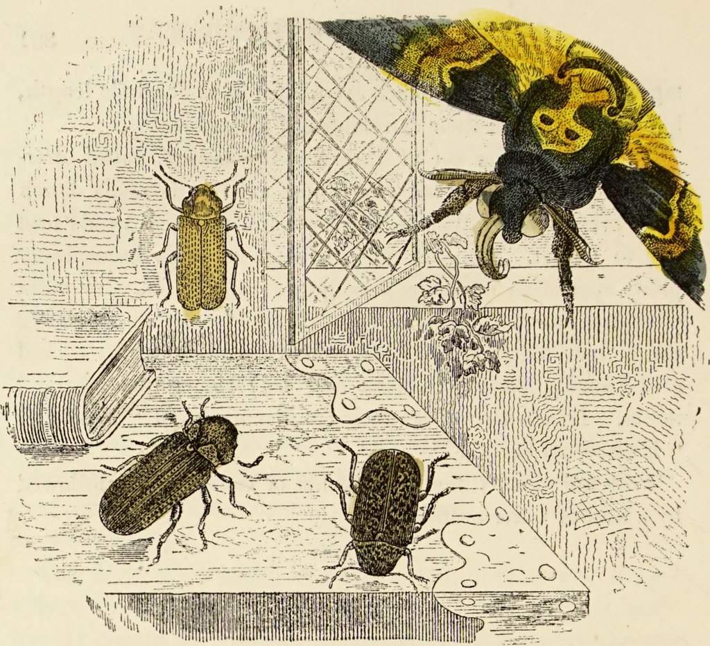An illustration from Episodes of insect life / by Acheta Domestica, [pseud.] ;edited and revised by J.G. Wood., 1879, leaf 342
