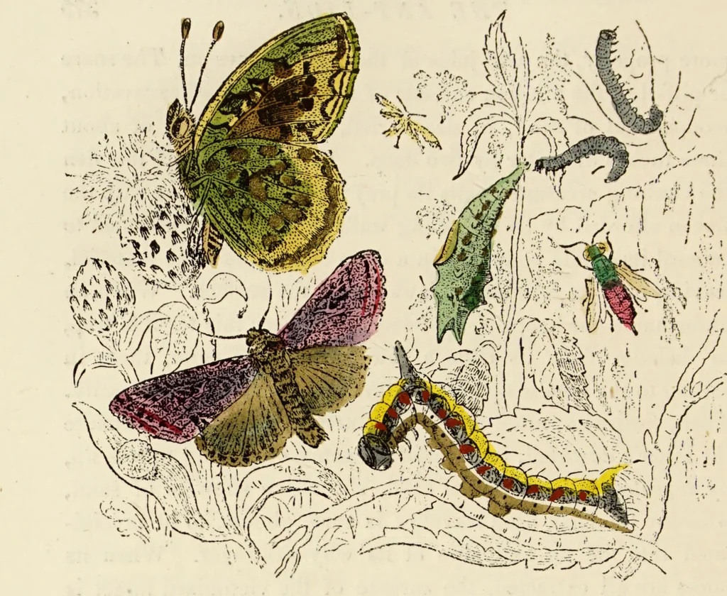 An illustration from Episodes of insect life / by Acheta Domestica, [pseud.] ;edited and revised by J.G. Wood., 1879, leaf 400