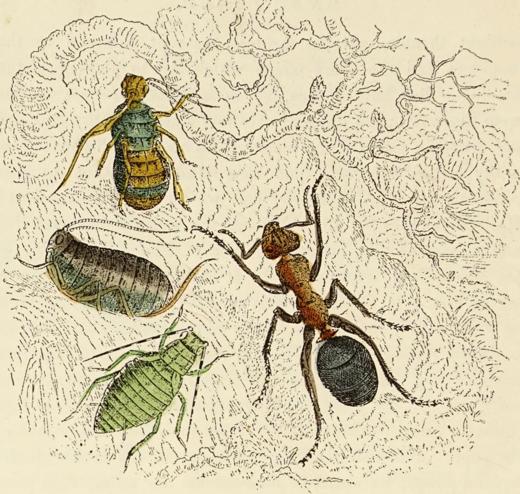 An illustration from Episodes of insect life / by Acheta Domestica, [pseud.] ;edited and revised by J.G. Wood., 1879, leaf 50