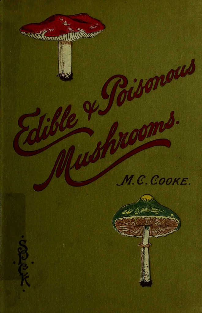 An illustration from Edible and poisonous mushrooms : what to eat and what to avoid . With eighteen coloured plates illustrating forty-eight species / [M.C. Cooke] ; published under the direction of the General Literature Committee., 1894, leaf 1